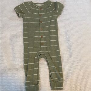 Olive Striped Kids Bodysuit